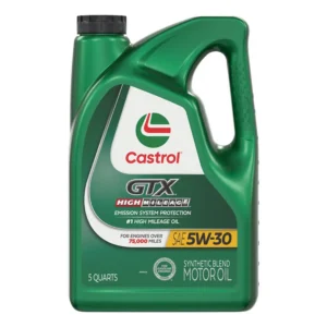 Huile Moteur Mélange Synthétique Fort Kilométrage Castrol GTX 5W-30, 5 Quarts